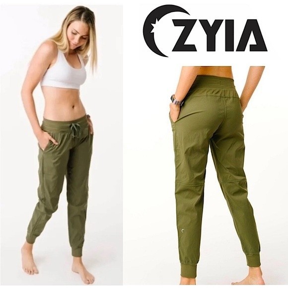 ZYIA Pants - Zyia Active Olive Trail Joggers Pants Army Military Green Hiking Plus Size XXL